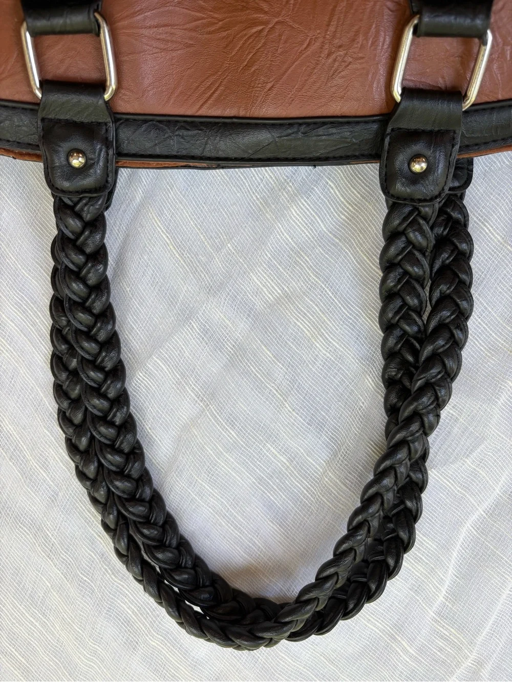 VISM NcSTAR Brown Black Braided Concealed Carry Tote Handbag BWF003